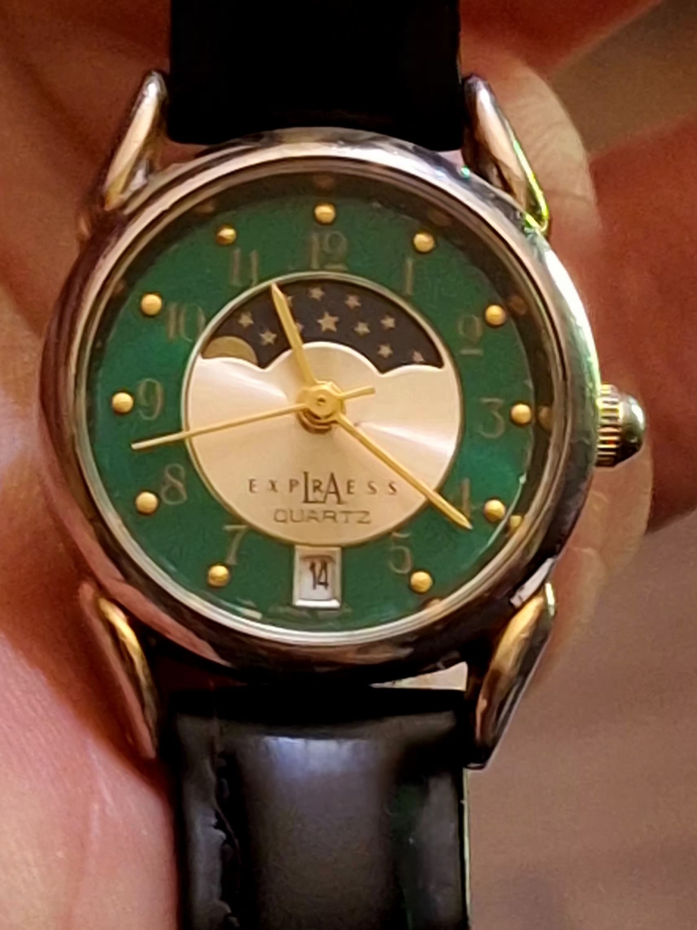Vintage LA Express Moon Phase Celestial Watch LAX 238B – MINT/UNWORN New Battery